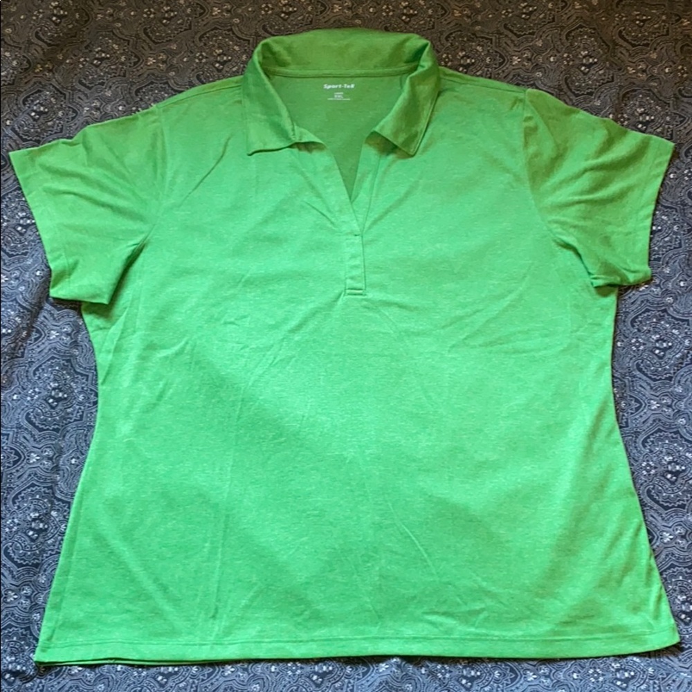 Sport-Tek Ladies Green Wicking Fabric Golf Polo